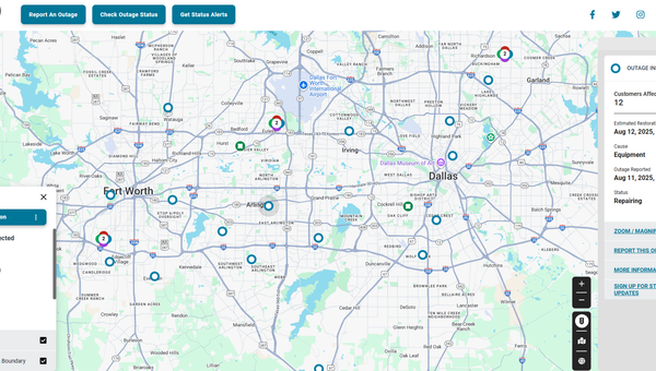 Arlington, TX Power Outage Map Today