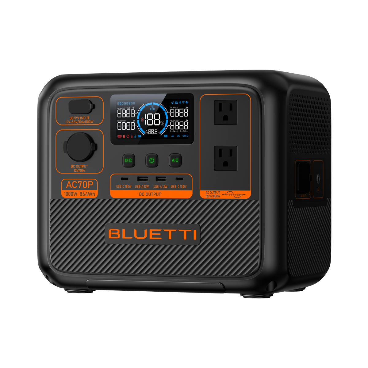 BLUETTI AC70P Portable Power Station | 1000W 864Wh -A