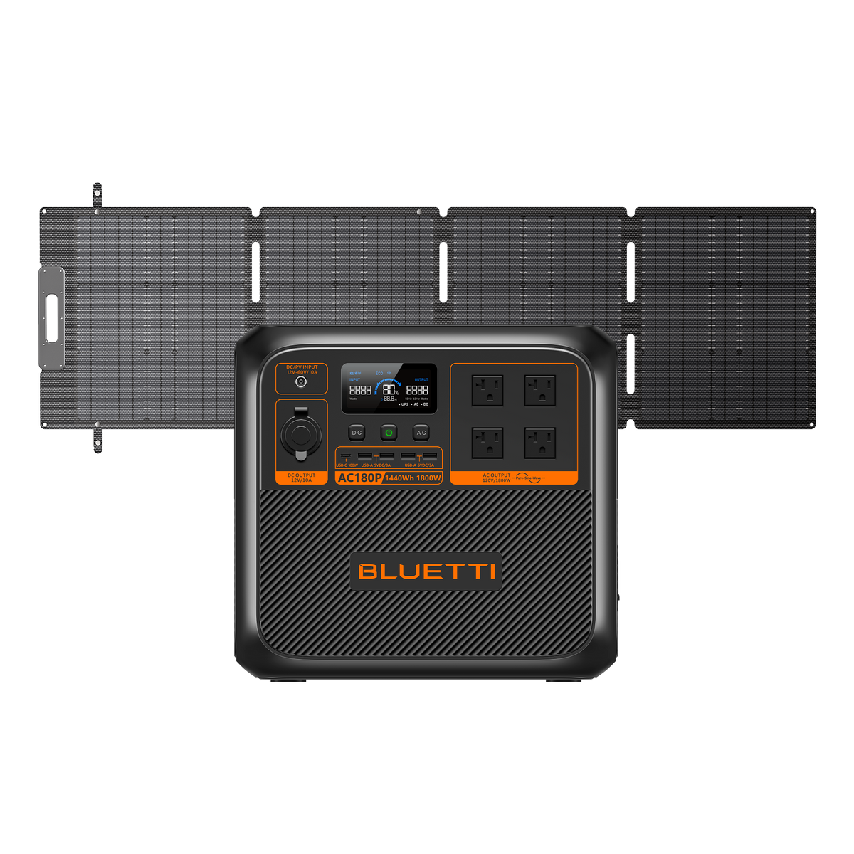 BLUETTI AC180P Solar Portable Power Station | 1,800W 1,440Wh