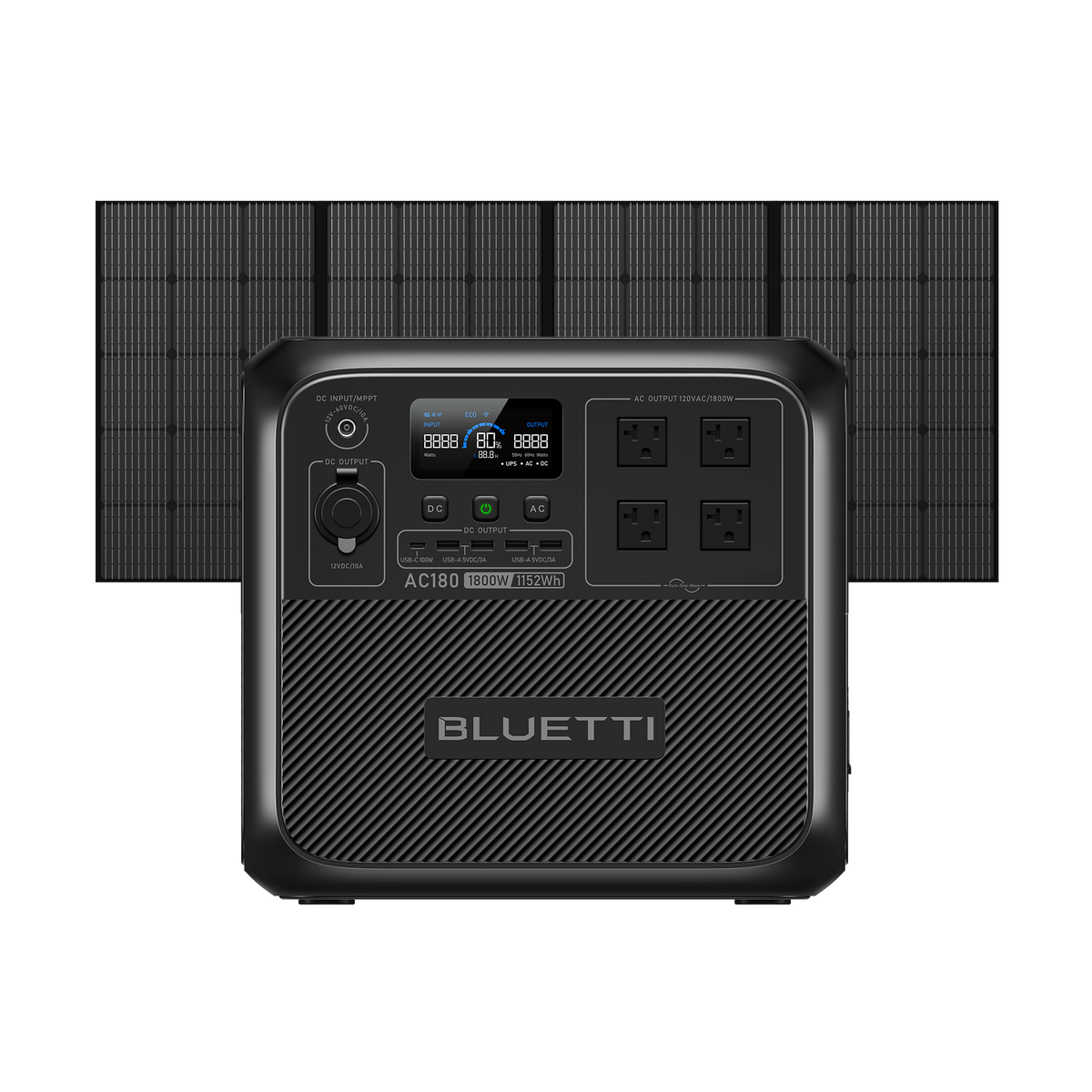 BLUETTI AC180+PV350 Solar Portable Power Station-A