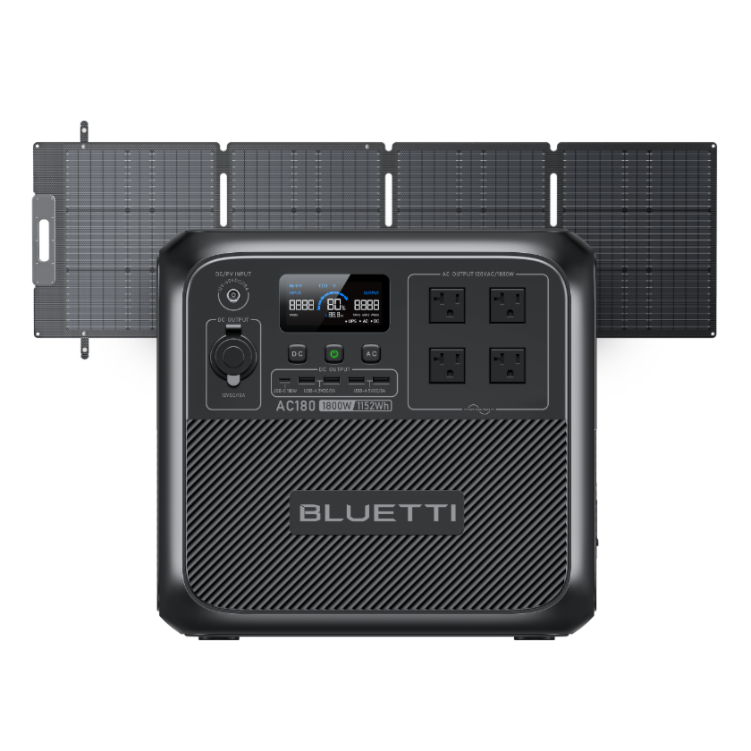 BLUETTI AC180 Solar Portable Power Station-AA