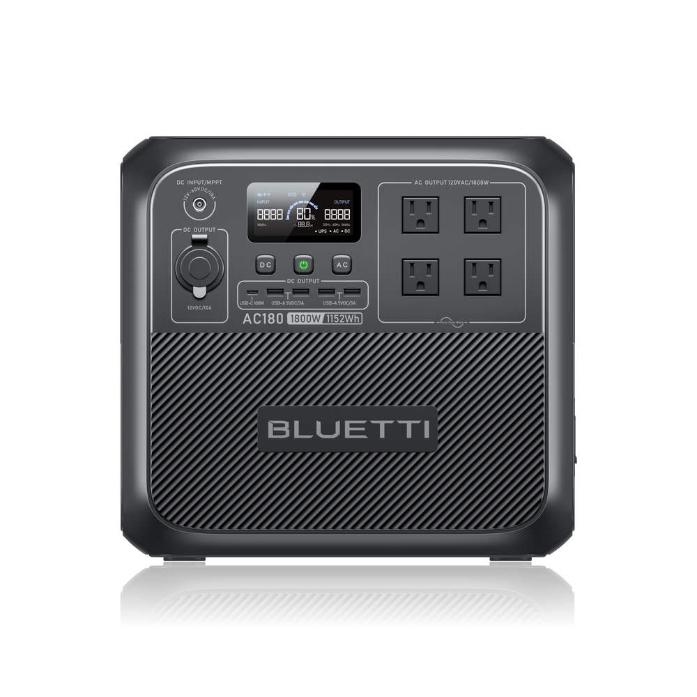 BLUETTI AC180 Solar Portable Power Station | 1,800W 1,152Wh