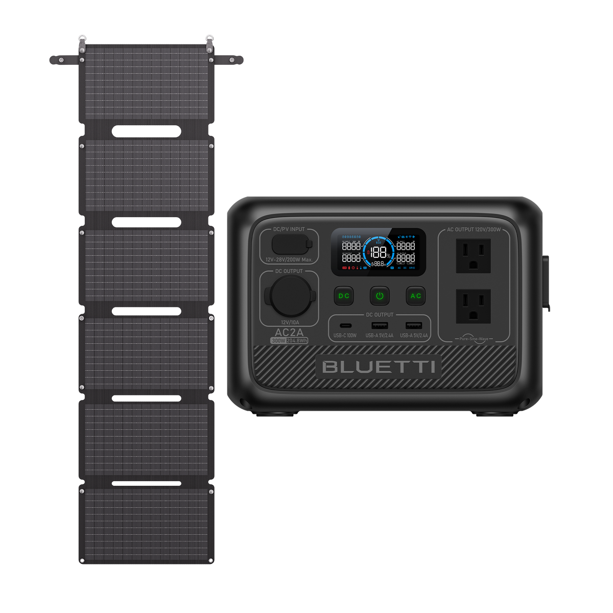 BLUETTI AC2A Portable Power Station | 300W 204Wh