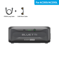 BLUETTI B300K with P090A Long Cable, 2764.8Wh LiFePO4 Battery Pack for Solar Generator Apex 300/AC300/AC200L, Extra Battery for Home, Emergency, Road Trip