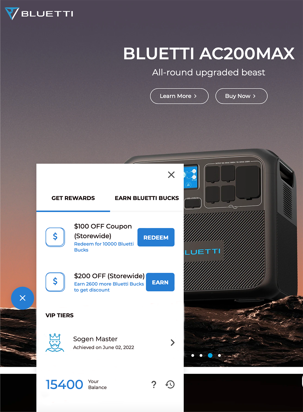 BLUETTI REWARDS LIST