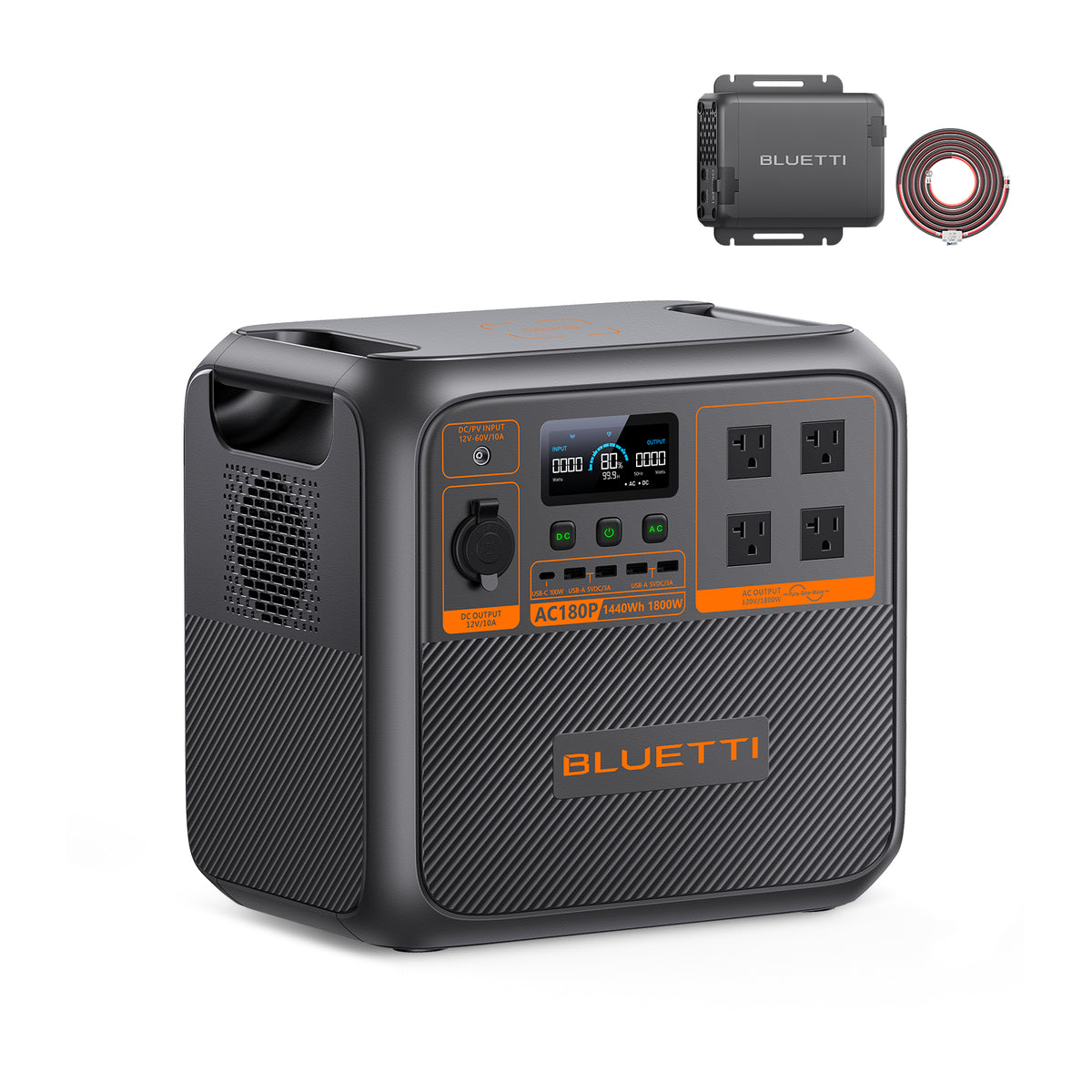 BLUETTI AC180P Solar Portable Power Station-A