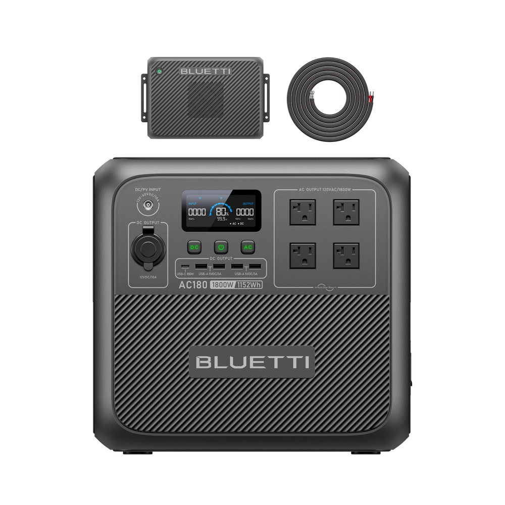 BLUETTI AC180 Solar Portable Power Station | 1,800W 1,152Wh