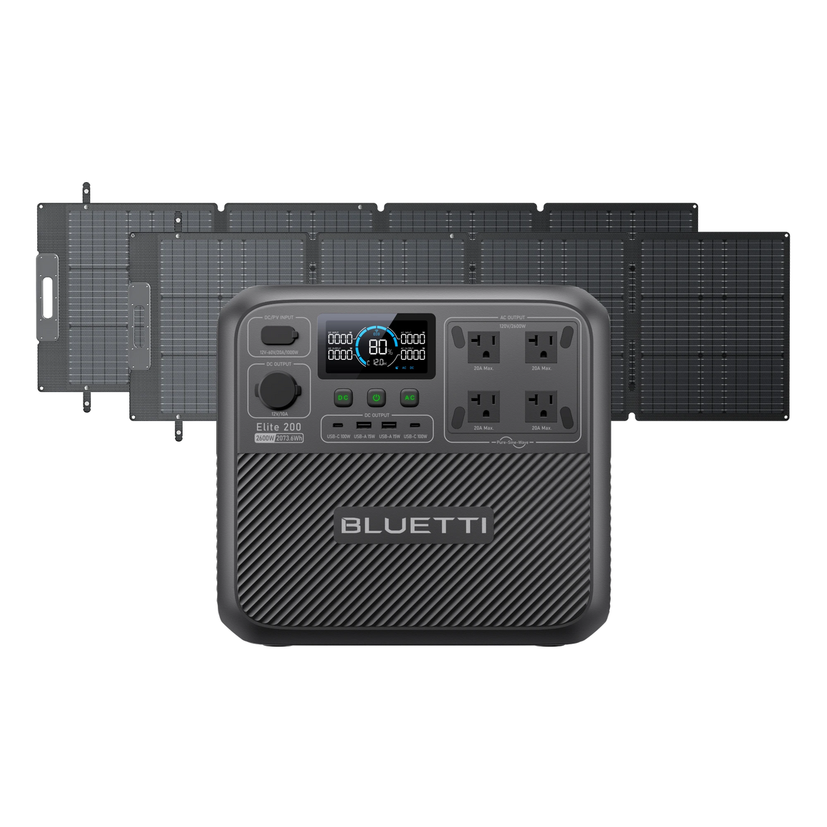 BLUETTI Elite 200 V2+2*200W Solar-A