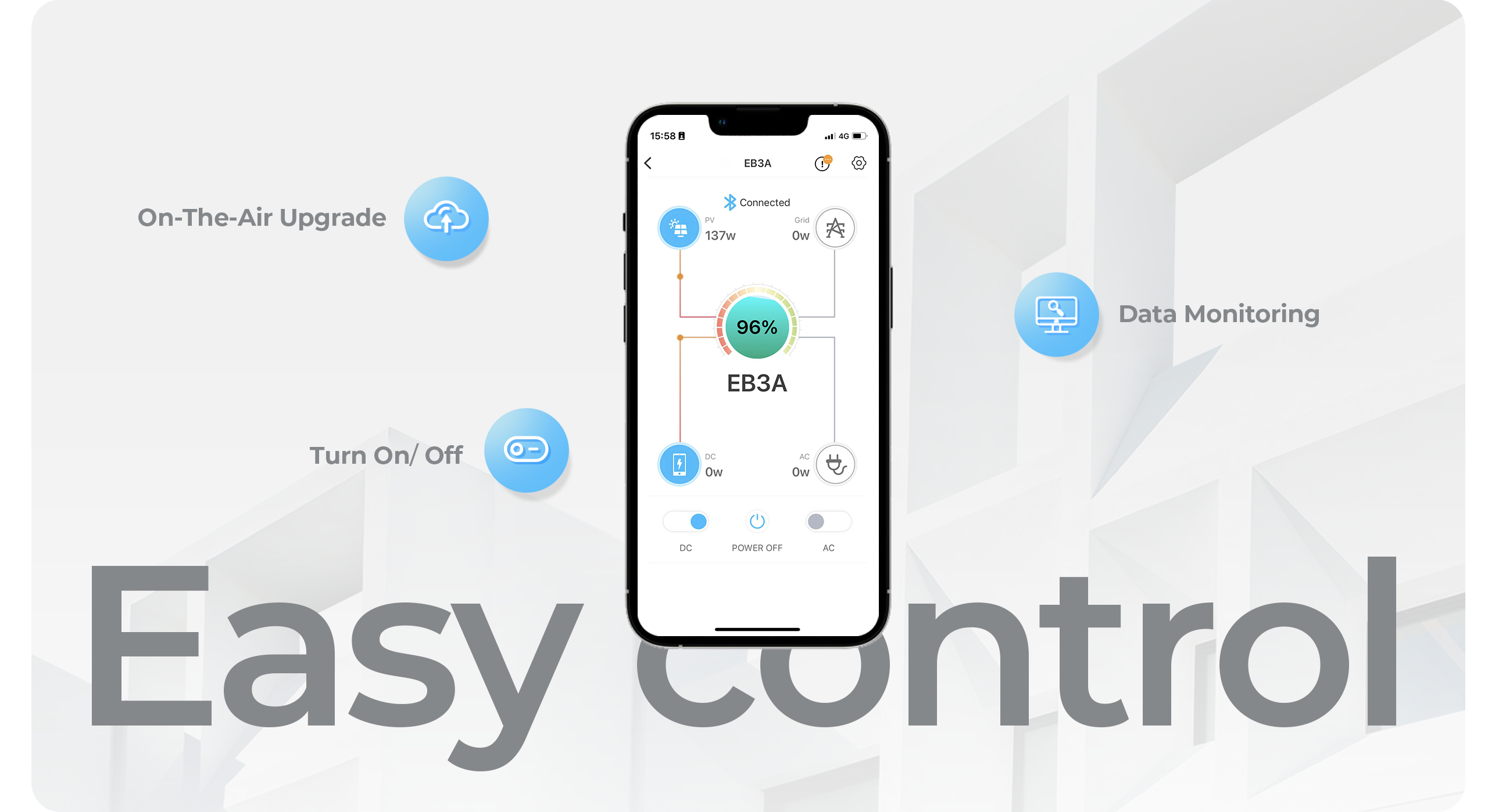 easy control with bluetti app