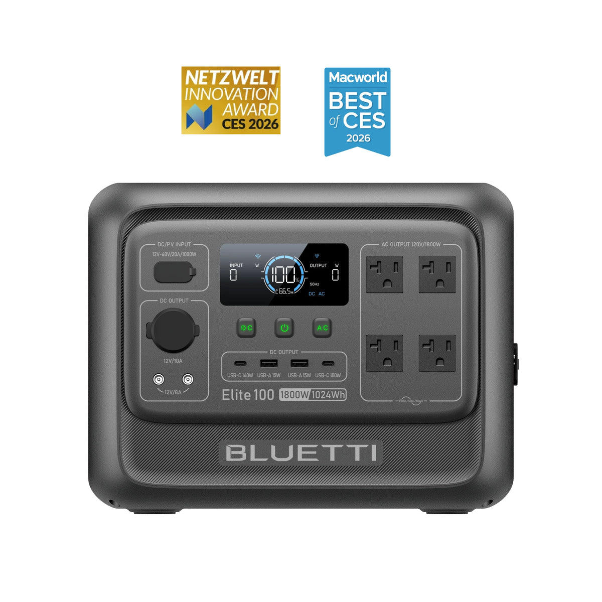 BLUETTI Elite 100 V2 Portable Power Station | 1,800W 1,024Wh