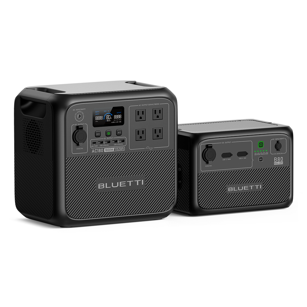 BLUETTI AC180 Solar Portable Power Station | 1,800W 1,152Wh