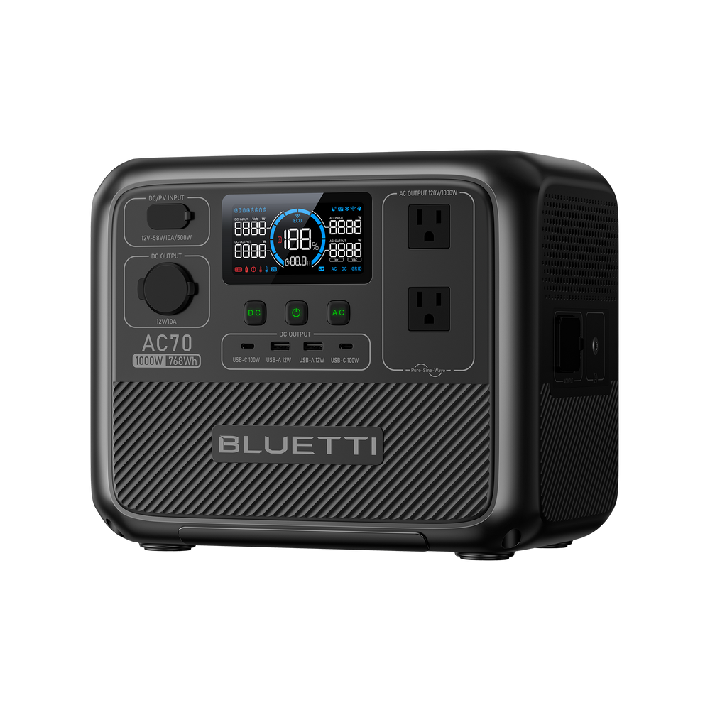 BLUETTI AC70 Portable Power Station | 1,000W 768Wh