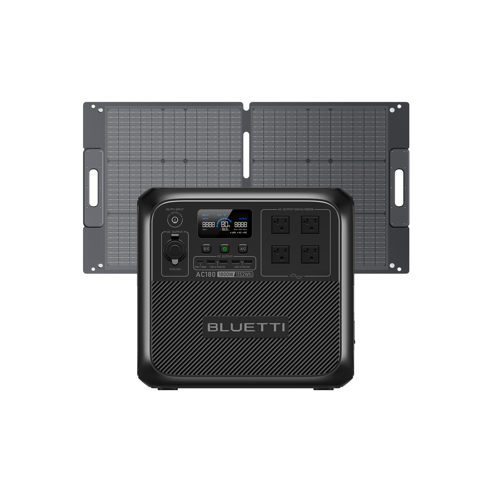BLUETTI AC180 Solar Portable Power Station | 1,800W 1,152Wh