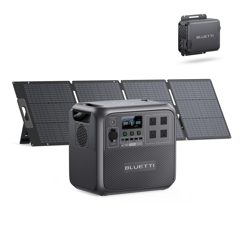 BLUETTI AC180 Solar Portable Power Station-A