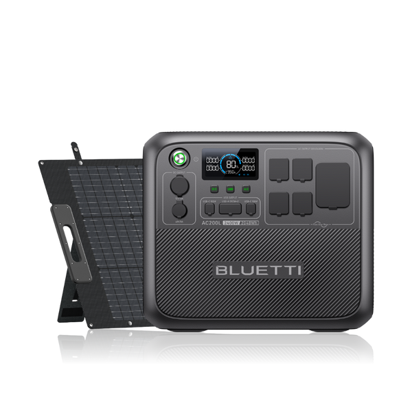 BLUETTI AC200L 2400W Solar Generator-1,200W Solar Input fot