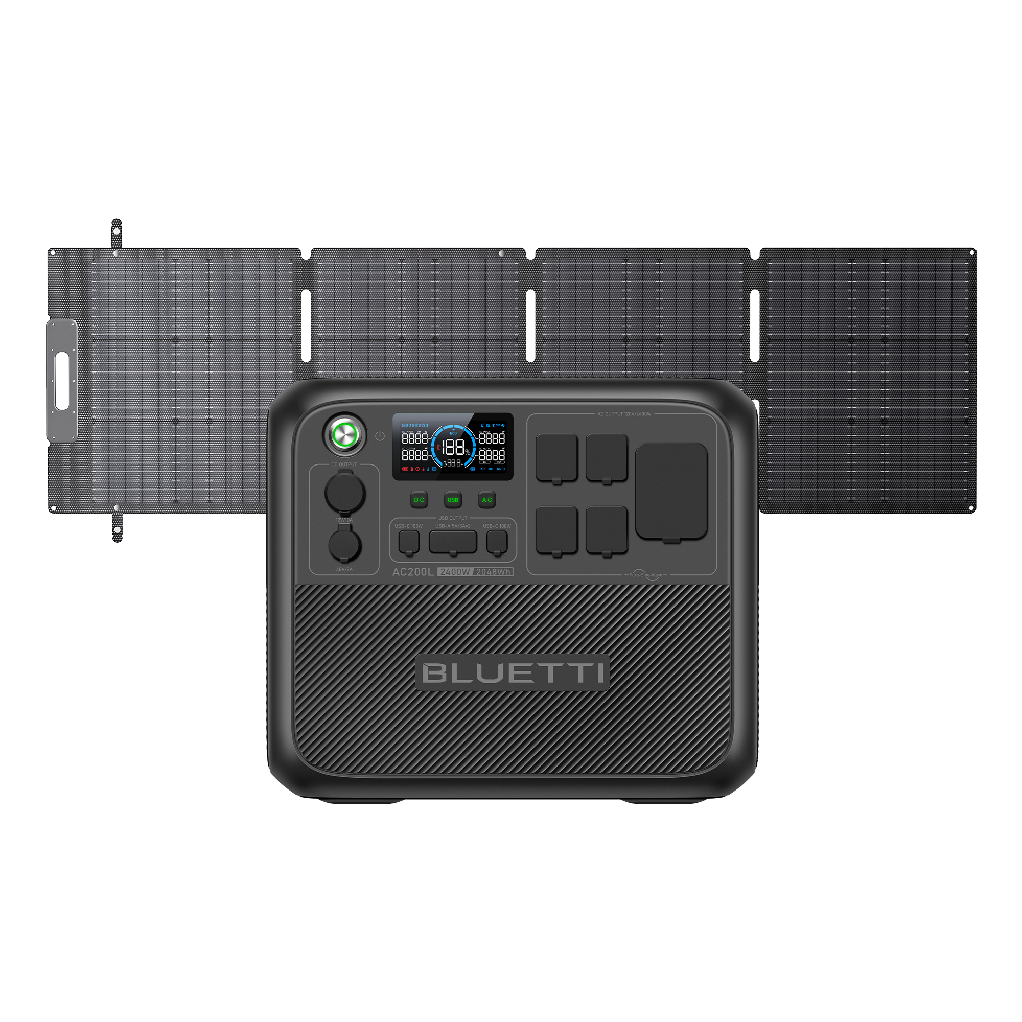 AC200L Solar Generator | 2,400W 2,048Wh