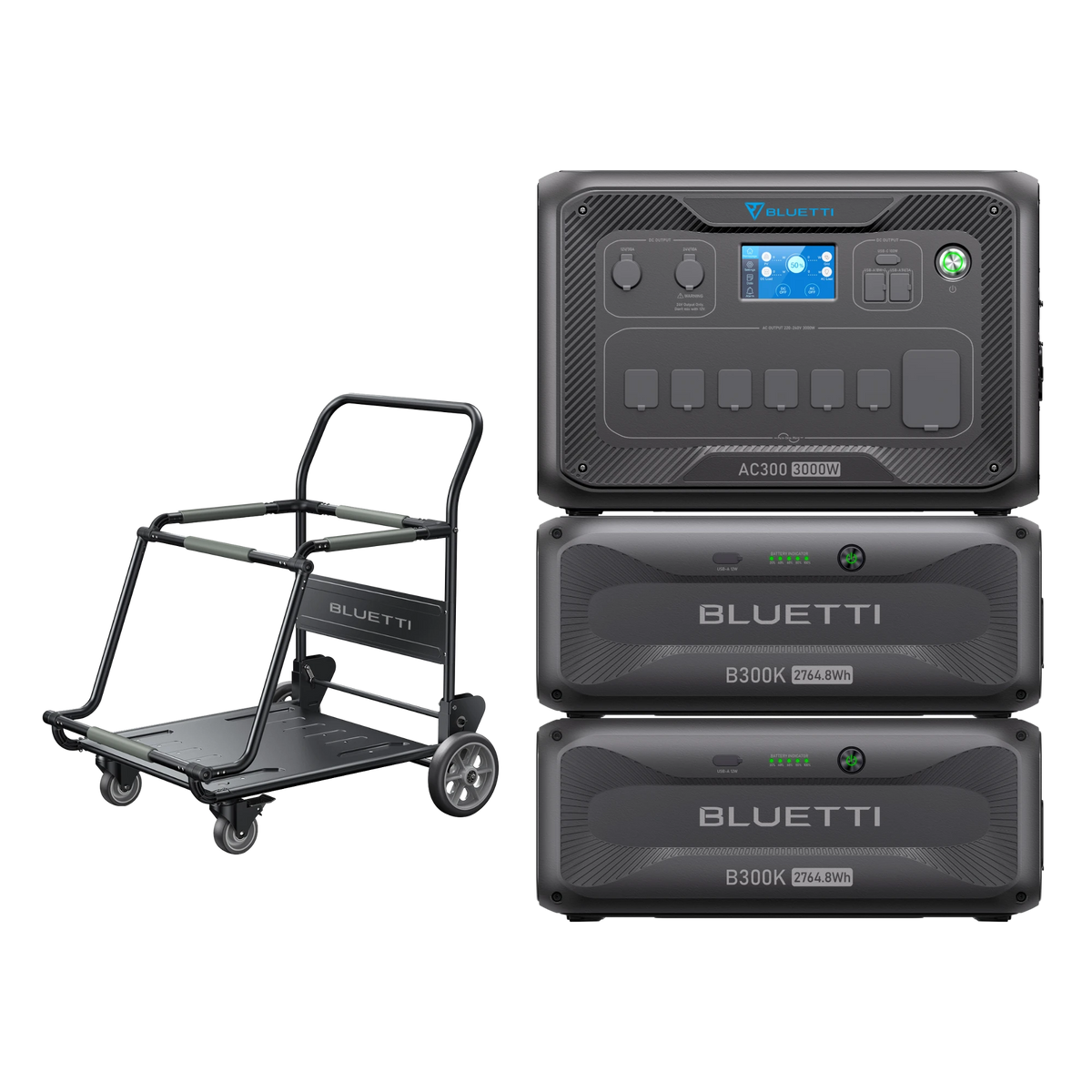 BLUETTI AC300+2*B300K+Trolley | Home Battery Backup