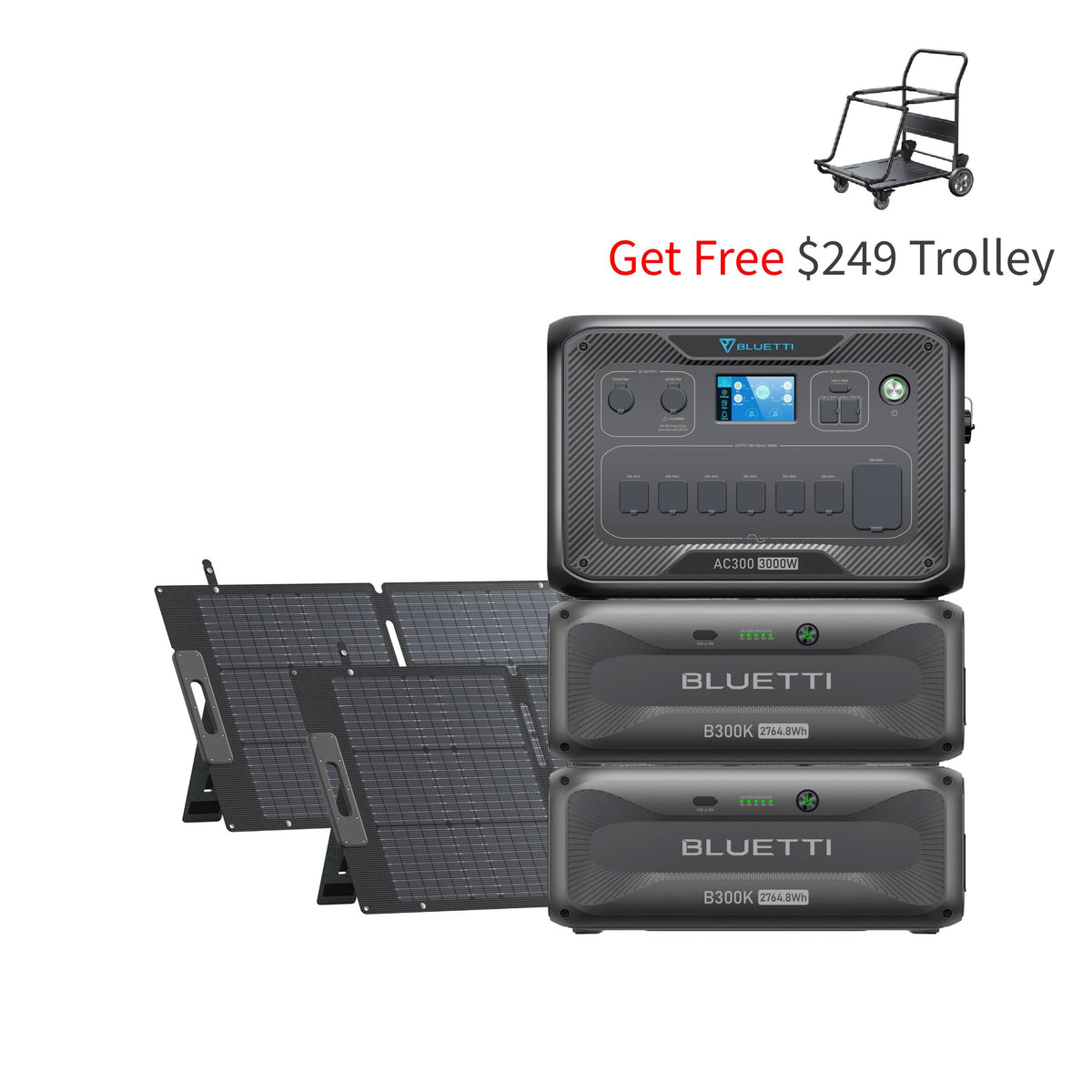 AC300+2*B300K+2*200W (Free Trolley $249)