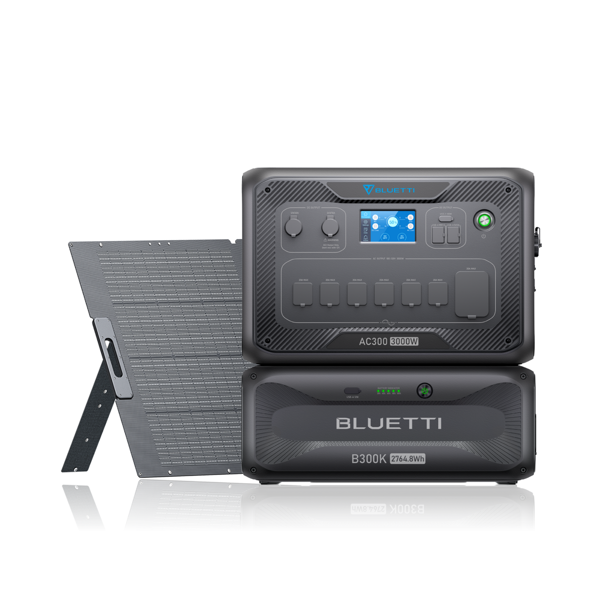 BLUETTI AC300+B300K+350W Solar | Home Battery Backup
