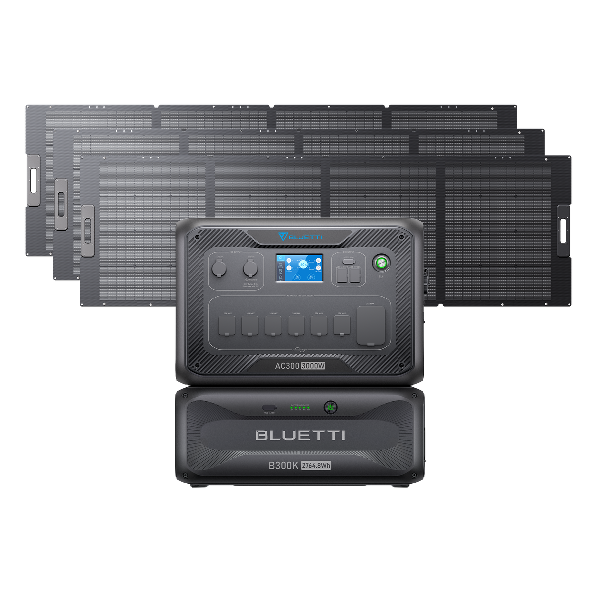 BLUETTI AC300+B300K+3*350W Solar | Home Battery Backup