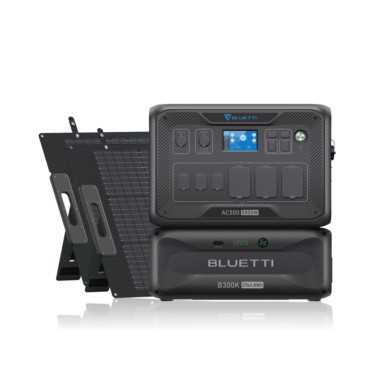 BLUETTI AC500+B300K+2*200W Solar (Free P090D-P150D Cable) | Home Battery Backup