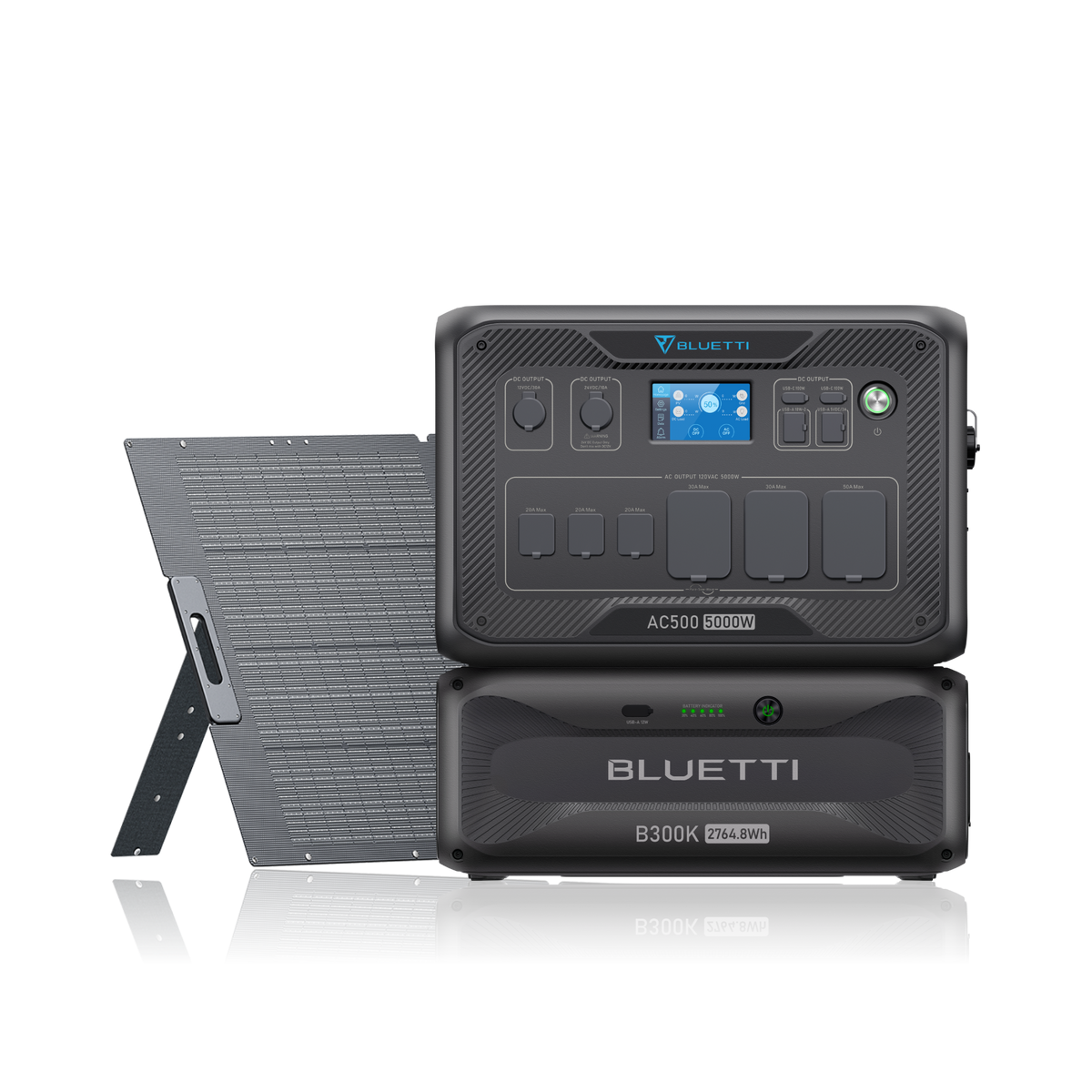 BLUETTI AC500+B300K+350W Solar (Free P090D-P150D Cable) | Home Battery Backup