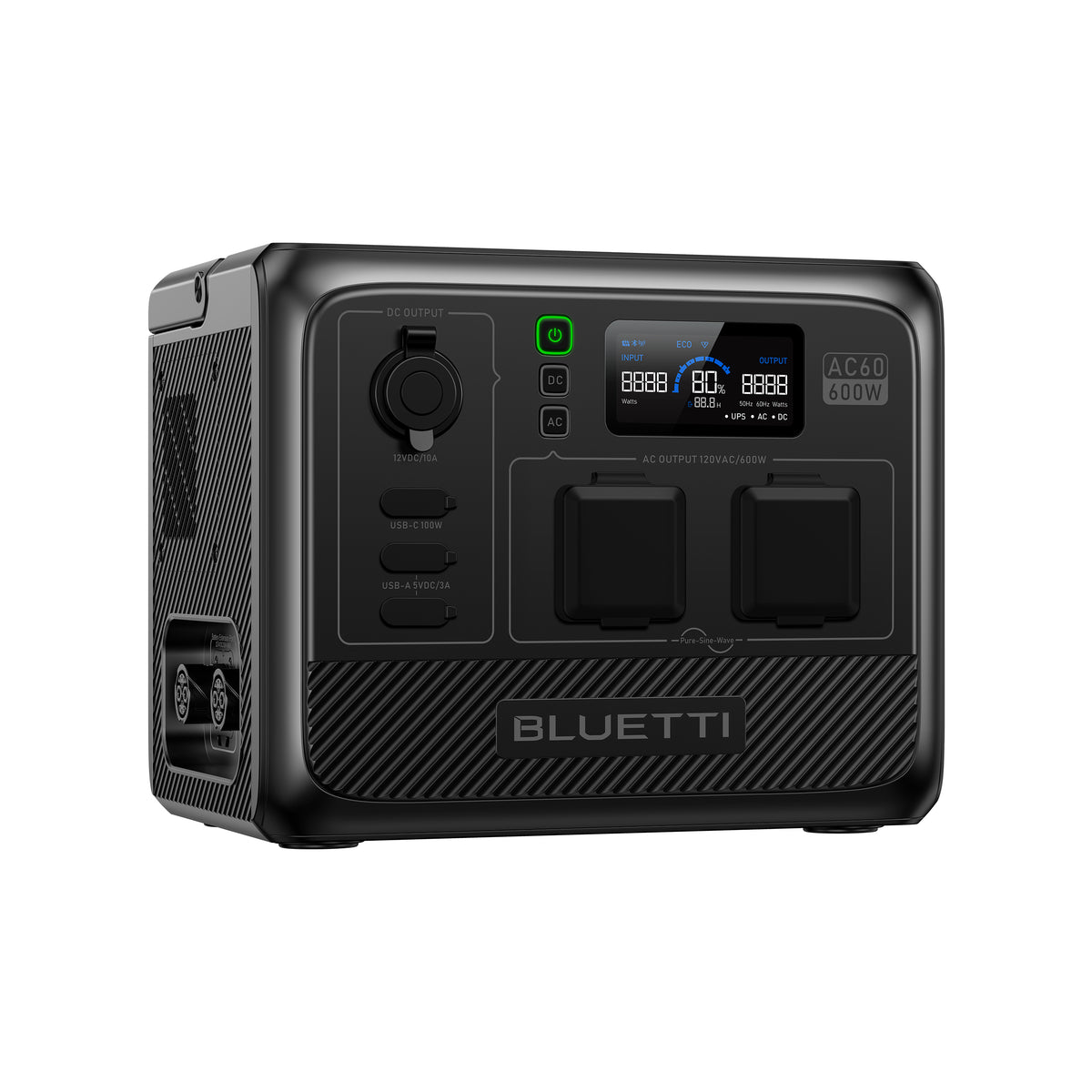 BLUETTI AC60 Portable Power Station For Camping 600W 403Wh, 4 Ways To  Recharge (AC/Solar/Car/Lead-Acid Battery）
