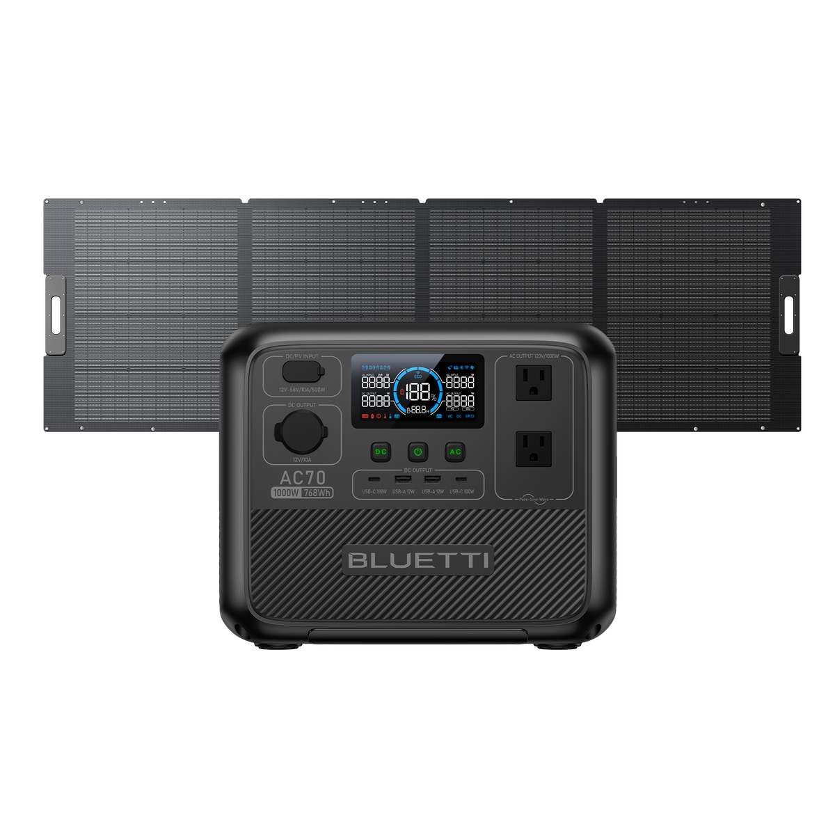 BLUETTI AC70 Portable Power Station | 1000W 768Wh