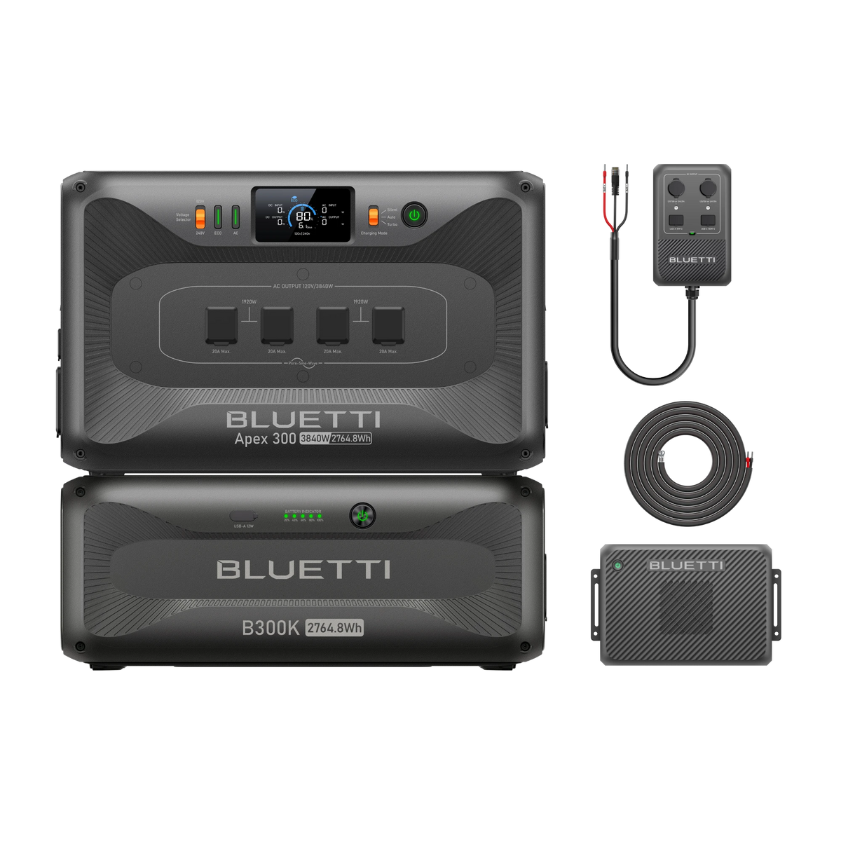 Apex 300 + B300K + Charger 2 + DC Hub