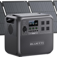BLUETTI Solar Generator AC180 with 200W Solar Panel (Ships Separately), 1,152Wh Portable Power Station w/ 4 1,800W (2,700W Surge) AC Outlets, LFP Power for Camping, Off-Grid