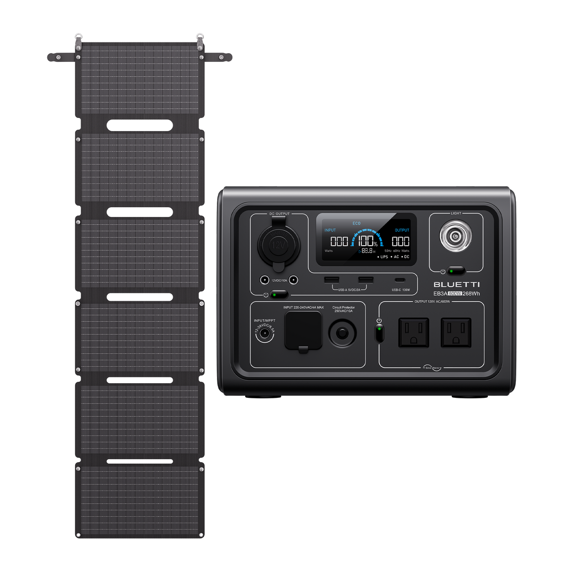 BLUETTI EB3A Portable Power Station | 600W 268Wh