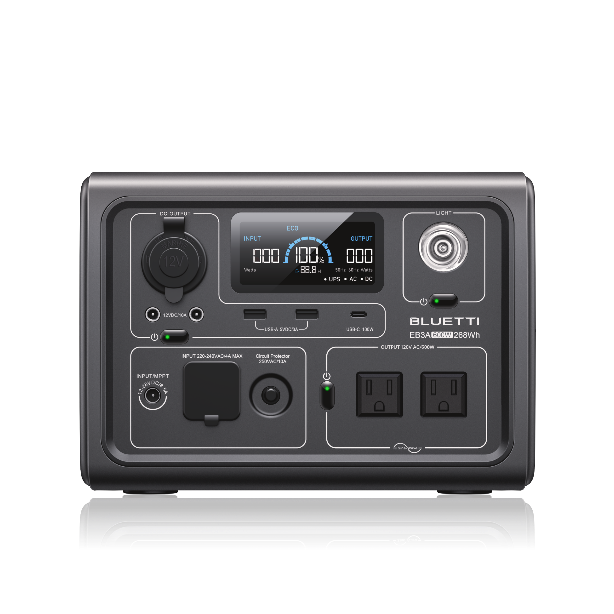 EB3A Portable Power Station | 600W 268Wh