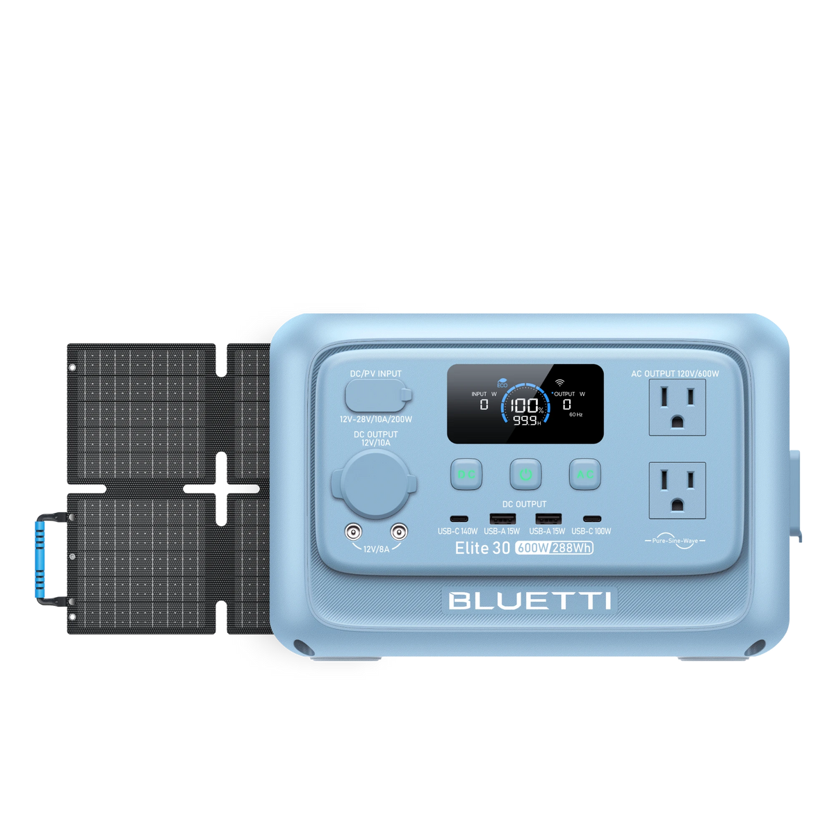 BLUETTI Elite 30 V2 Glacier Blue +60W