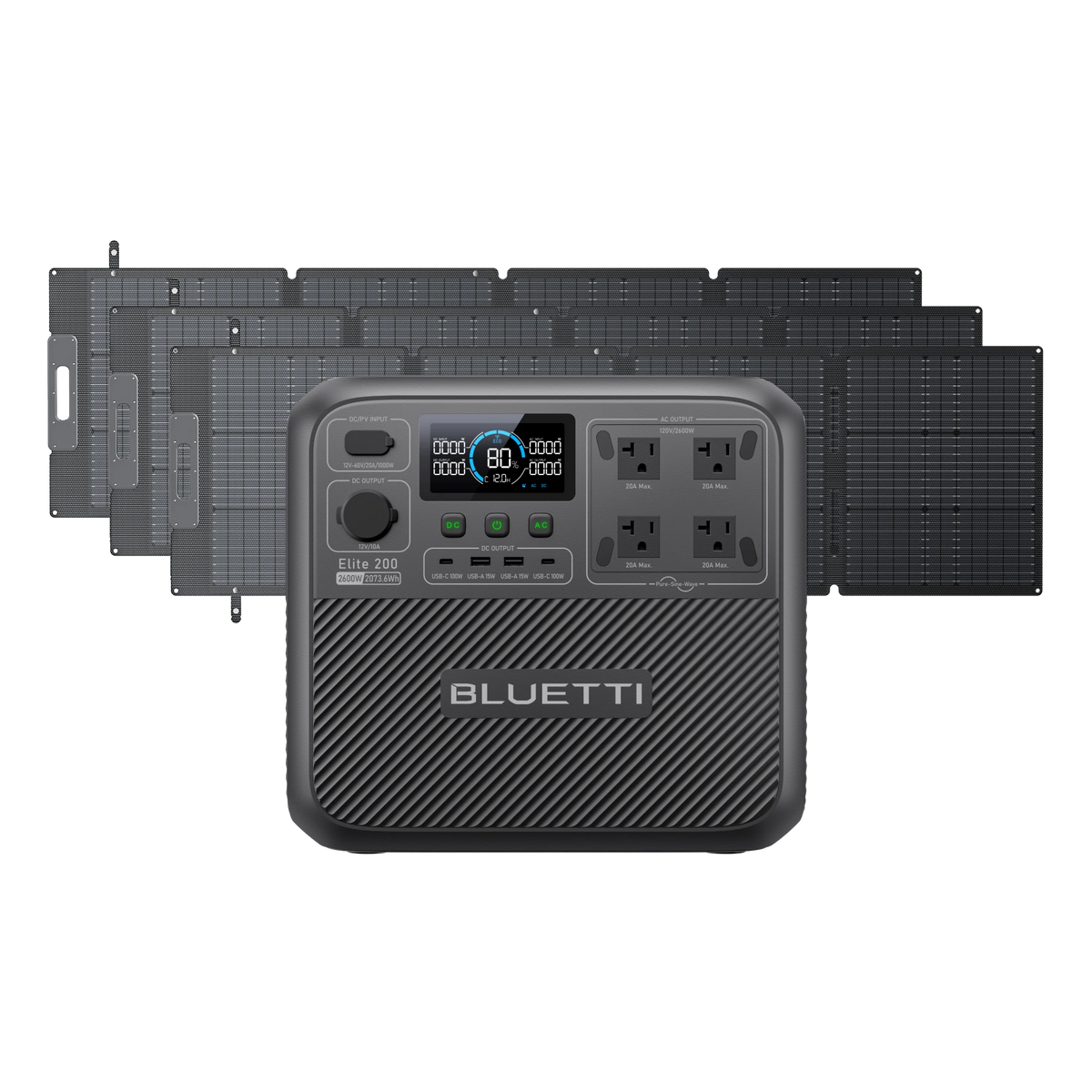 BLUETTI Elite 200 V2+3*200W Solar