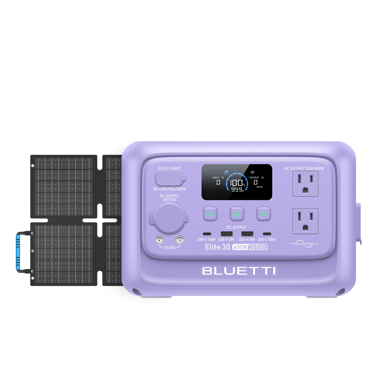 BLUETTI Elite 30 V2 Twilight Glow Purple +60W