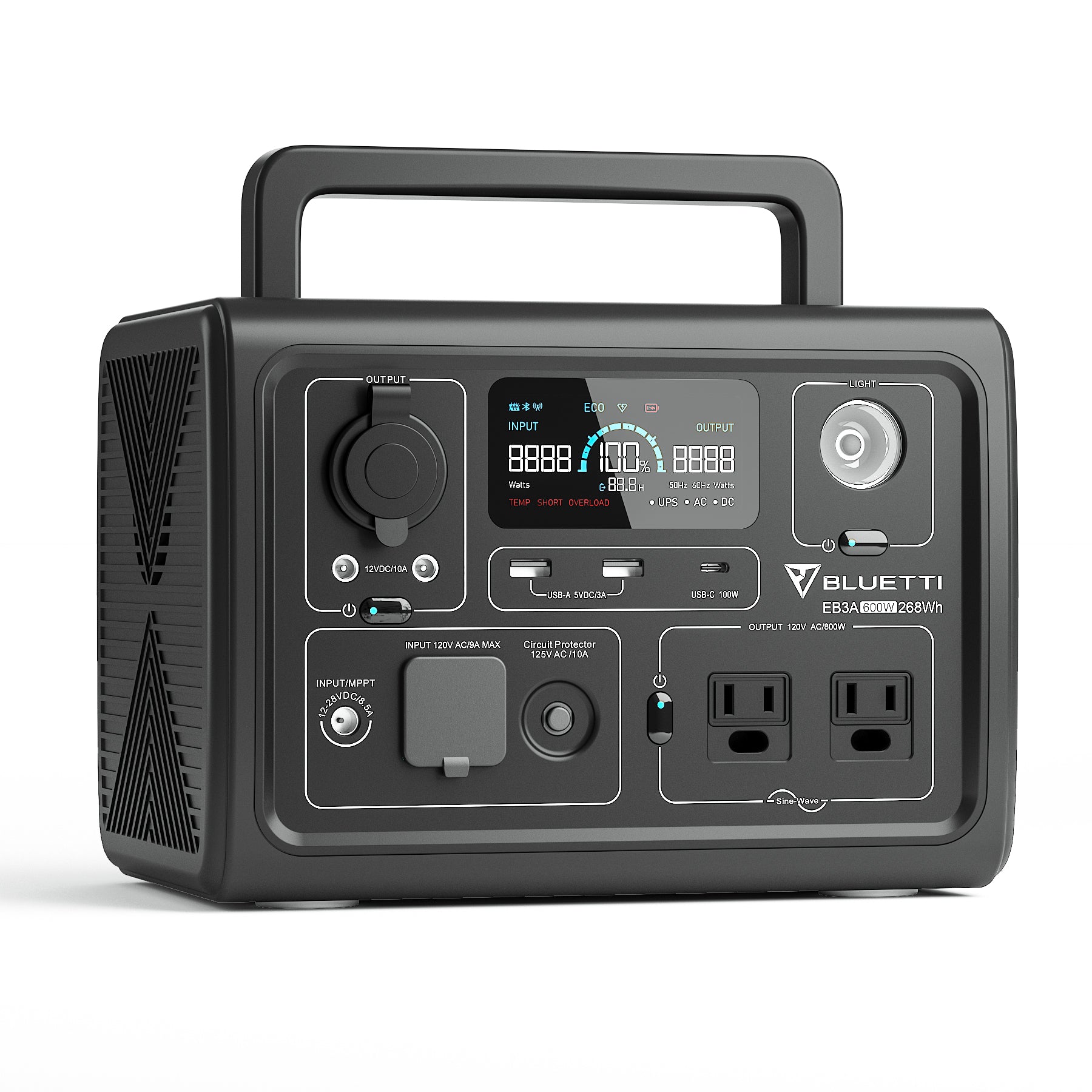 BLUETTI ポータブル電源 EB3A 268Wh/600W BLUETTI(ブルーティ) 小型